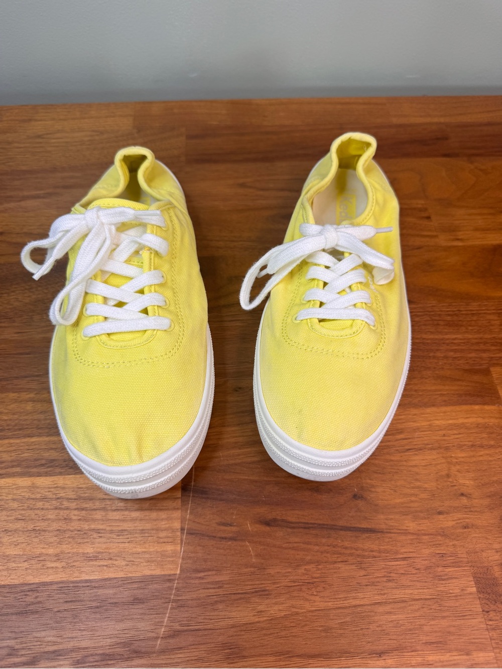 Keds Yellow Canvas Lace-Up Sneakers Sunny Size 9